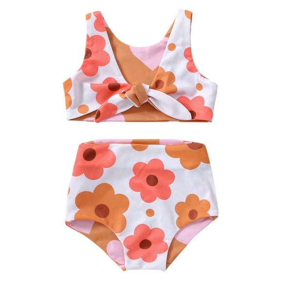 Gerichy Toddler Girl Swimsuit,Girls Bathing Suit Children's Split Swimsuit Girls' Bikini Two Piece Set Suspender Triangle Bag Children's Swimsuit