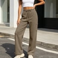 thumbnail image 5 of Ozmmyan Plus Size Womens Cargo Sweatpants Drawstring Elastic Waist Wide Leg Loose Fit Casual Lounge Pants with Side Flap Pockets for Daily Wear, 5 of 8