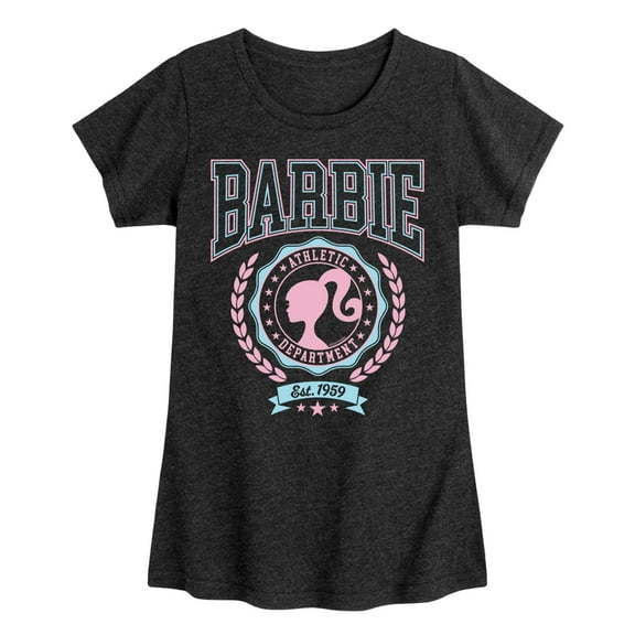 Barbie - Barbie Varsity Ath Dept - Girls Fitted Short Sleeve Graphic T-Shirt