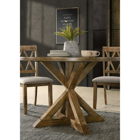 Newboti Furniture Windvale Cross-Buck Wood 5-Piece Dining Set 76166
