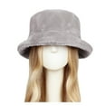 thumbnail image 3 of Hauaitttt Solid Color Fisherman Hat for Women Autumn and Winter Warm Hats Winter Casual Hat Bucket Hat Fashion Ladies Bucket Hat Winter Bucket Hat L Functional Hat Bush Hat Ladies Glider Hat Floppy, 3 of 4