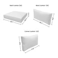thumbnail image 6 of Covers & all Outdoor Olefin Foam Seat and Polyfill Back Cushion Set, 5 inch Thick Foam, UV Proof Patio Furniture - Beige, 6 of 6