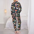 thumbnail image 3 of Pajama Sets for Women 2 Pcs, Autumn Forest Button Down Long Sleeve Sleepwear Lounge PJ Sets, 3 of 6