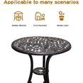 thumbnail image 2 of ZXNYH Patio Bistro Set.Rust-Resistant Cast Aluminum Bistro Table Set with Umbrella Hole for Backyard (Rose White), 2 of 7