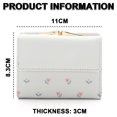 thumbnail image 2 of Cartera Laklulu para mujer, con flores, para niñas, con bolsillo para dinero, tarjetero con estampado de flores, monedero con ventana para identificación, elegante, juvenil y bonita, 2 of 5