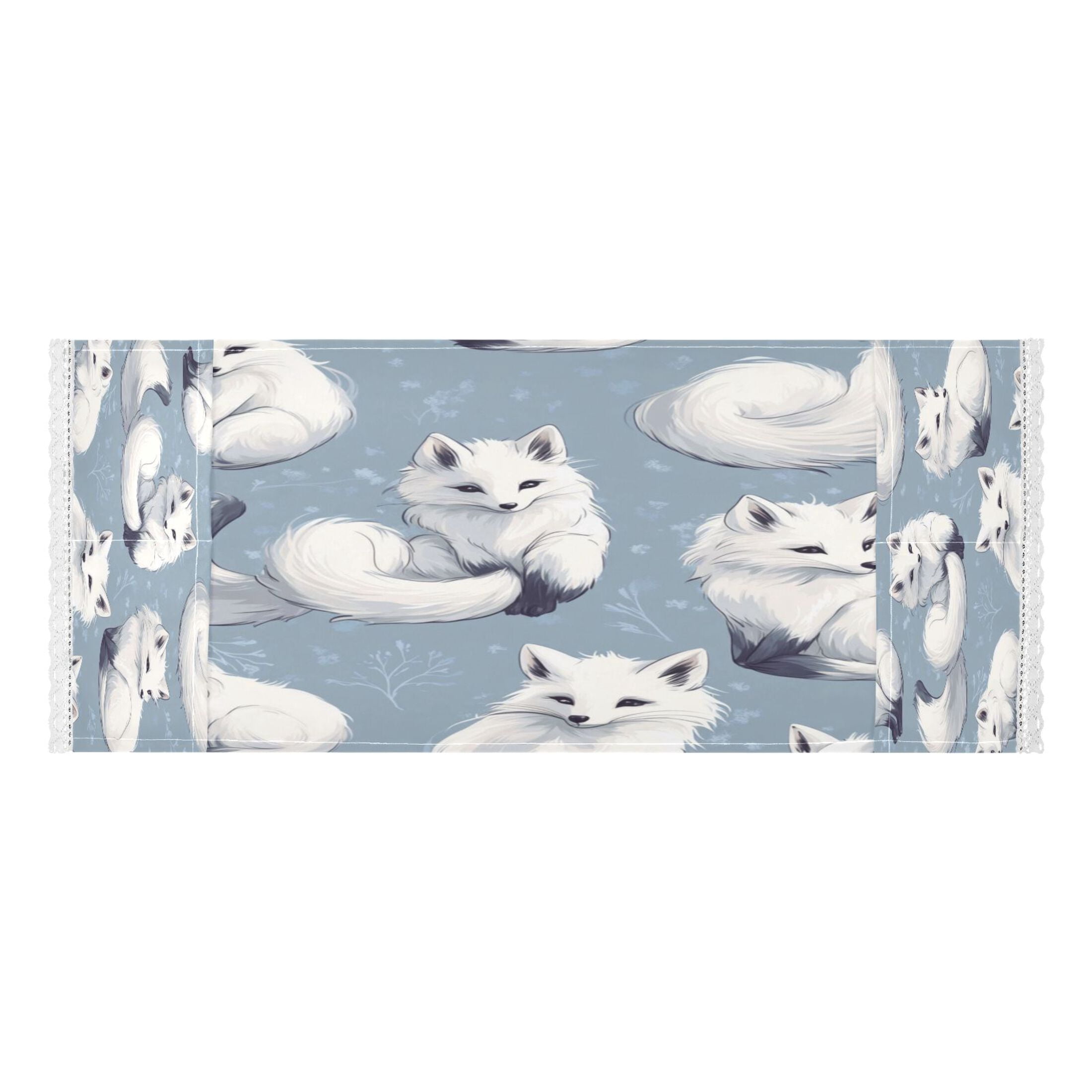 Cute FoxWasher and Dryer Covers Dust-Proof and Oil Resistant Fridge Cover with 4 Storage Pockets Washing Machine Top Cover for Laundry Kitchen Home 51.2 x 22 In