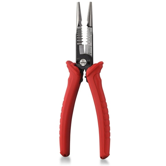 NEIKO 02038A 6-in-1 Wire Service Tool | 8-1/2" Length | Gripper, Crimper, Stripper, Cutter, Extractor, Electrician Pliers