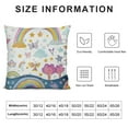 thumbnail image 5 of RUIYC Girls Rainbow Decorative Square Pillow Case Butterfly Decor Throw Pillow Cover,Girly Decorative Pillow Cover,Stars Moon, 5 of 5