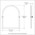 thumbnail image 3 of Frameless Arched Top Tilt Mirror with Beveled Edge (Build to Order), 3 of 3