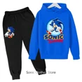 thumbnail image 3 of Ropa para bebé niño, ropa informal, conjunto de sudadera con capucha Sonic, camisetas para niño, pantalones, 2 piezas, ropa para niña, chándal de moda para niño, 3 of 5
