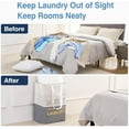 thumbnail image 4 of 2 Pack Laundry Baskets, 92L Freestanding Laundry Basket with Handles, Waterproof Tall Collapsible Clothes Hamper for Dorm, Bedroom, Bathroom, 4 of 4