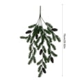 thumbnail image 2 of 2PCS 30" Artificial Cedar Christmas Teardrop Swag with Pine Cones, Full Faux Greenery Door Swag, Plastic Norfolk Pine Needle Teardrop Wreath for Mantle Fireplace Indoor Outdoor Holiday Decor, 2 of 7