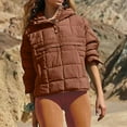 thumbnail image 6 of GEWSEY Women's Quilted Pullover Puffer Jacket Packable Hooded Oversize Winter Coat Tops (Brown, XL), 6 of 8
