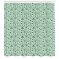 thumbnail image 3 of Ambesonne Vintage Shower Curtain, Birds and Cages Art, 69"Wx70"L, Mint Green and Brown, 3 of 3