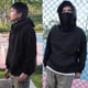 thumbnail image 4 of Sudadera con capucha de cuello alto para hombre, ropa de otoño e invierno, sudadera informal de calle con bloqueo facial, sudaderas de hip hop, 4 of 5