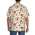 thumbnail image 3 of Rateoe cute Santa with Gifts Pattern Men's Short Sleeve Classic Shirt, Casual Short-Sleeved Shirt, Lightweight Summer Shirt, Cuban Collar Shirt,Button-Front Shirt-3X-Large, 3 of 5