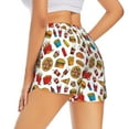 thumbnail image 3 of Disketp Hot Dog Pizza Print Women's Shorts Workout Shorts for Athletic Gym Running Shorts with Phone Pockets Large, 3 of 8
