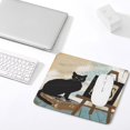 thumbnail image 4 of Funny Black Cat Print Mouse Pad, Cat Mouse Pad, Cat Gifts, Office Desk Accessories,Desk Decor, Rectangle Non-Slip Rubber, Stitched Edge,Funny Office Presents 10"x12", 4 of 8