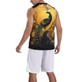 thumbnail image 2 of Sikiie Elegant Gold Leaf Peacock Basketball Jersey Reversible Men's Mesh Athletic Sports Shirts Training Practice S-4XLLarge, 2 of 6