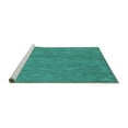 thumbnail image 2 of Ahgly Company Machine Washable Indoor Rectangle Abstract Turquoise Blue Contemporary Area Rugs, 6' x 9', 2 of 4
