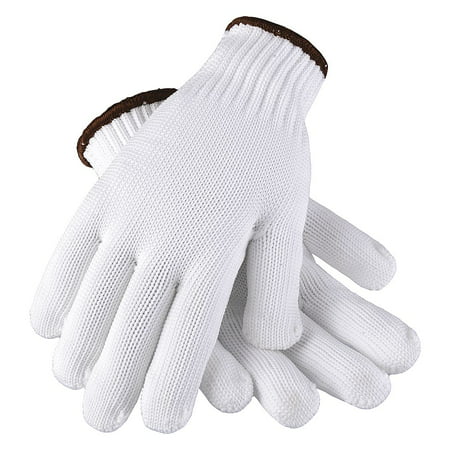 Condor White Knit Gloves, Polyester, Size XL, 7 Gauge - 1FYP3