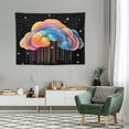 thumbnail image 2 of FUMJ  Clouds Rainbow Tapestry Wall Hanging Bohemia Decor Retro 70s Galaxy Space Tapestry Kawaii Room Decor Aesthetic Wall Tapestry For Teen Girls Bedroom Dorm, 2 of 7