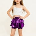 thumbnail image 2 of Ccpelsie Girls Shorts Summer Girls Running Shorts with Pockets Drawstring Kids Gym Workout Sports Shorts(Purple,10-12 Years), 2 of 7