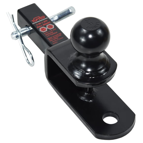 Enganche de remolque para ATV/UTV, bola de remolque, monta una bola TOPTOW de 2 pulgadas