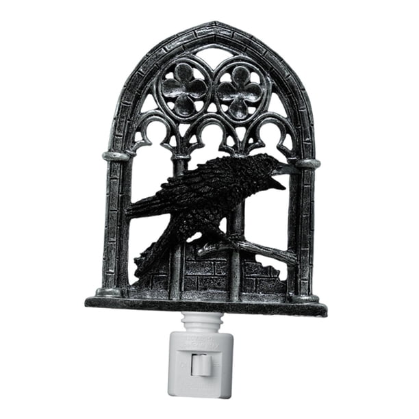 Lámpara de de Halloween, adorno de resina para fiesta, lámpara de pájaro realista, aplique de pared gótico para fiesta, sala de estar, oficina