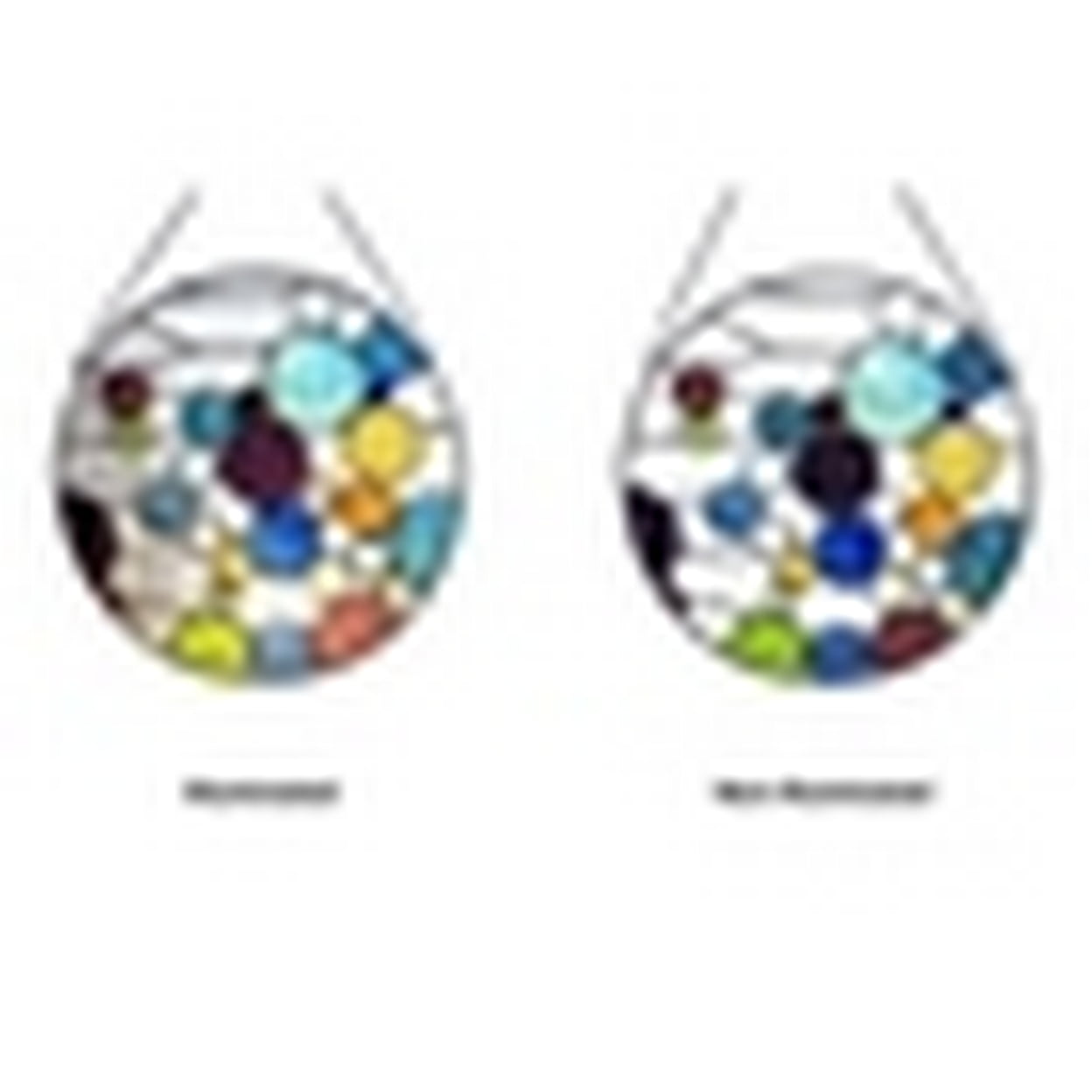 CHLOE Lighting BUBBLES Geometric-Style Stained Glass Window Panel 13" Wide