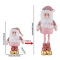 thumbnail image 2 of Muñeca de Navidad rosa estirable Papá Noel muñeco de nieve piernas largas muñecas de pie juguete decoración de Navidad ornamento manualidad para regalo decoración del hogar, 2 of 2