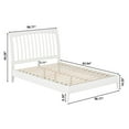 thumbnail image 4 of Modern Platform Bed - Solid Wood Sleigh Bed with USB Charging - Low Profile Bed Frame for Bedroom - White Finish, 4 of 6