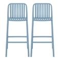 thumbnail image 2 of WestinTrends Playa 29.5" Outdoor Modern Polypropylene Plastic Patio Bar Height Stools (Set of 2), French Blue, 2 of 5