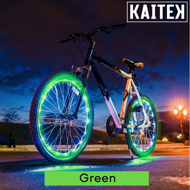 IFRENCHIE Luz LED para Rueda de Bicicleta de 2 Ruedas, Color Verde