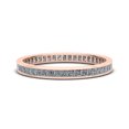 thumbnail image 2 of Natural 1.25Ct Princess Cut Diamond Classic Channel Set Women's Anniversary Wedding Eternity Band Ring Solid 14k Rose Gold H SI2, 2 of 3