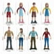 thumbnail image 3 of Juego de figuras en miniatura de 8 figuras humanas de PVC para micropaisajes, 3 of 3