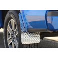 thumbnail image 2 of Dee Zee Mud Flap DZ1800 Brite-Tread; Multi-Fit See Document for Guidance; 12 Inch X 16 Inch; Set of 2; Rectangle; Without Logo; Powder Coated; Brite Tread; Aluminum; Screw On, 2 of 5