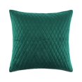 thumbnail image 1 of Birch Hill de Levtex Home - Edredón de terciopelo verde esmeralda - Funda de almohada - Verde esmeralda - Terciopelo - Acolchado de rombos - Edredón (66 x 66 cm) - Reversible - Poliéster, 1 of 5