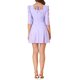 thumbnail image 3 of Vestido de manga de encaje con escote cuadrado de INSPIRE CHIC para mujer en púrpura XS, 3 of 7