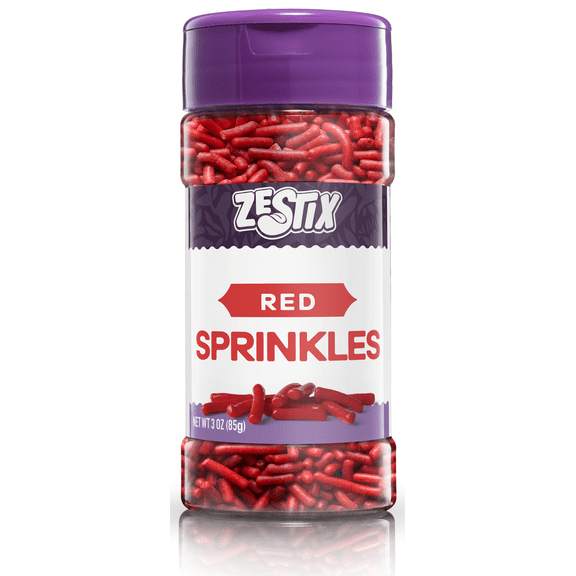 Zestix Red Sprinkles for Cake Decorating, Cupcakes and Ice Cream