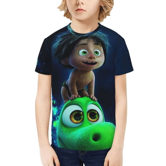 The Good Dinosaur T-Shirt for Boys Girls Youth, 3D Printed Graphic T-Shirts Short Sleeve Summer Casual Tee Shirts for Kids