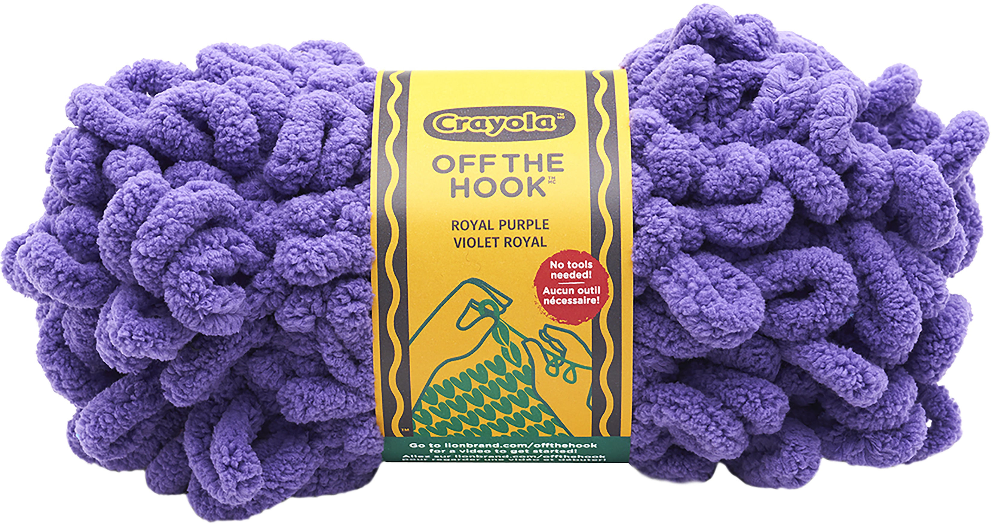 Pack of 3 Royal Purple Lion Brand Yarn 3004-147 Crayola Off the Hook Yarn