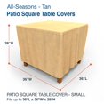 thumbnail image 2 of Budge P5A24SF1 Housse de Table de Patio Carrée Toutes Saisons, Petite, Beige, 2 of 5