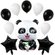 Hemoton 10pcs Balloon Set Panda Theme for Birthday Party Festival Decoration