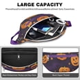 thumbnail image 4 of Fanny Pack Halloween Pumpkins and Bat Webs Waist Pack Bag,Running Cross Bag,Waterproof Large Fanny Packs for Women Men for Travel Running Hiking Cycling, 4 of 6