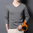 thumbnail image 2 of Blekii Men's V-Neck Thermal Shirt, Fleece Lined Base Layer Top, Thickened Warm Undershirt for Winter, Soft Brushed Interior, Comfortable for All-Day Wear, Essential Cold Weather, 2 of 6