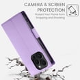 thumbnail image 6 of Allytechgroup for Apple iPhone 14 Pro Case Wallet, Retro PU Leather Slim Fit Business Style Magnetic Closure Cards Slots RFID Blocking Phone Case for Women Men, Purple, 6 of 6