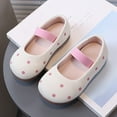 thumbnail image 2 of Mepaouo Toddler Girls Dress Shoes Little Kids Mary Janes Suede Slip on Ballet Flats for Wedding Party, 2 of 7