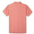 thumbnail image 3 of Bienzoe Boy's Cotton Plaid Button Down Short Sleeve Shirt Orange/White 7/8, 3 of 6