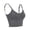 Gray, variant on Women Cami Bras Seamless Padded Yoga Bralettes Wirefree Workout Sports Bra Comfort Camisole Spaghetti Strap Crop Tops "White"